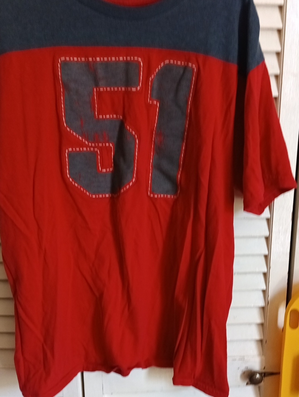 Hanes Red Short Sleeve Tee with Gray Number 51